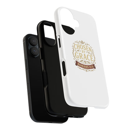 Chosen by Grace (Color), Rugged Phone Case, Inspirational Mobile Cover, Gift for Faith Lovers, Faith-Based Protector