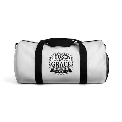 Chosen by Grace Duffel Bag | Stylish Gym Bag, Travel Bag for Women, Motivational Fitness Bag, Faith-Inspired Luggage, Gift for Believers