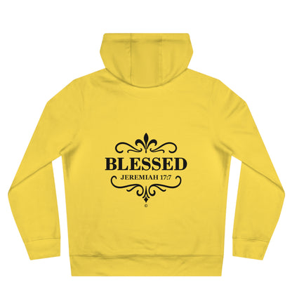 Blessed (Small Design on front plus Large Design on back) Hooded Sweatshirt, Faith-Based Hooded Sweatshirt, Inspirational Apparel, Unique Gift for Believers