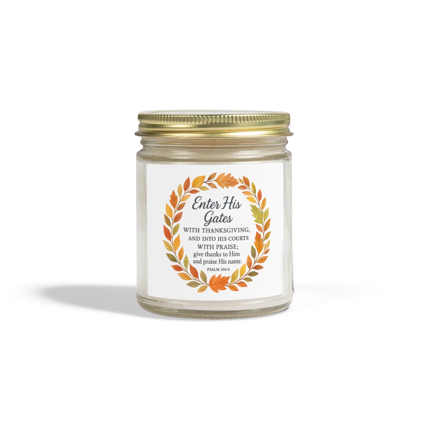 Enter His Gates with Thanksgiving Candles for Home Decor | Aromatherapy, Inspirational Gift Idea, Relaxation, Fall Decor