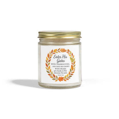 Enter His Gates with Thanksgiving Candles for Home Decor | Aromatherapy, Inspirational Gift Idea, Relaxation, Fall Decor