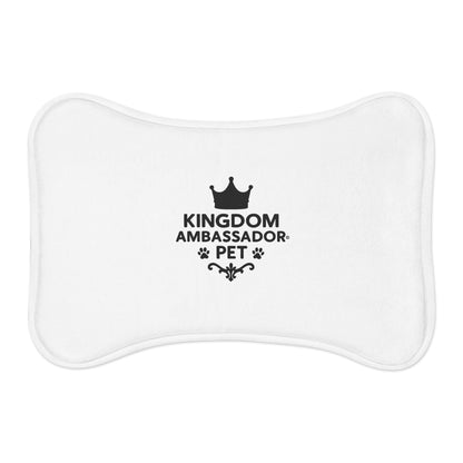 Kingdom Ambassador Pet (Black Lettering) Feeding Mat, Inspiration Gift for Pet Lovers, Faith-based Pet Mat
