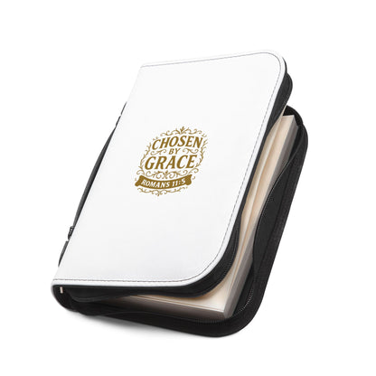 Chosen by Grace (Gold Lettering) Inspirational Bible Cover, Gift for Believers, Faith-Based Book Cover - Cross Apparel USA