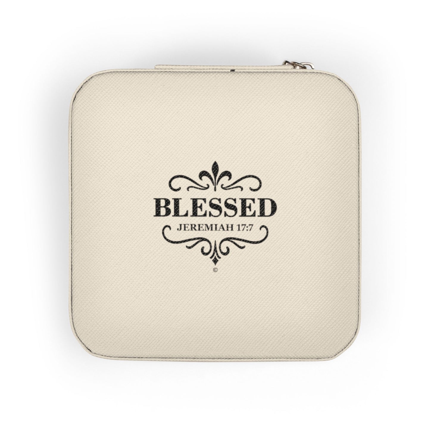 Blessed Elegant Jewelry Travel Case for Minimalist Adventurers, Portable Accessory Organizer, Perfect for Travel, Gifts, Special Occasions
