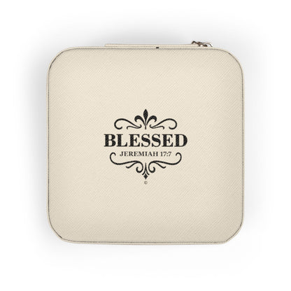 Blessed Elegant Jewelry Travel Case for Minimalist Adventurers, Portable Accessory Organizer, Perfect for Travel, Gifts, Special Occasions