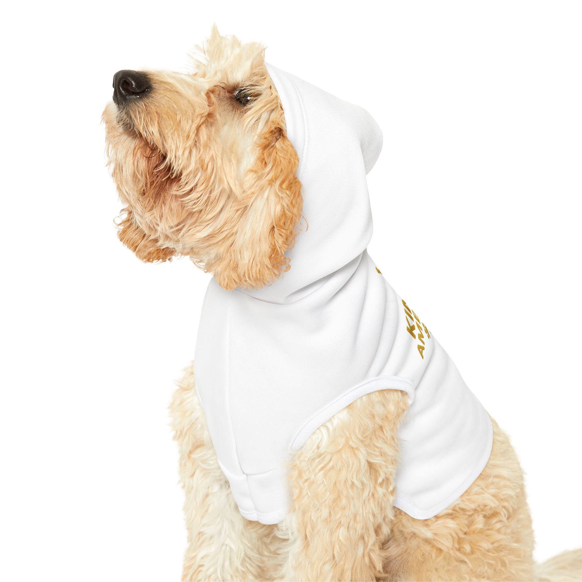 Kingdom Ambassador Pet (Gold Lettering) Hoodie for Stylish Companions | Cute Pet Clothing, Dog Hoodie, Pet Apparel, Stylish Dog Wear, Pet Gifts - Cross Apparel USA