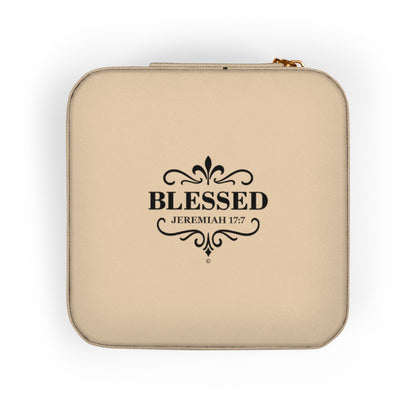 Blessed Elegant Jewelry Travel Case for Minimalist Adventurers, Portable Accessory Organizer, Perfect for Travel, Gifts, Special Occasions
