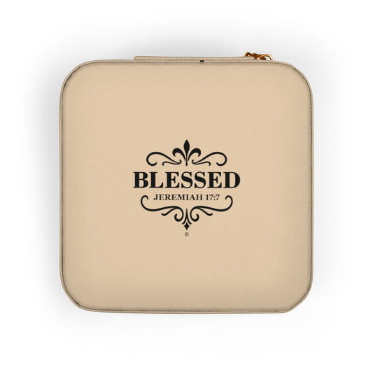 Blessed Elegant Jewelry Travel Case for Minimalist Adventurers, Portable Accessory Organizer, Perfect for Travel, Gifts, Special Occasions