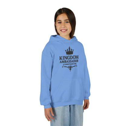Kingdom Ambassador Youth Hoodie Hooded Sweatshirt Apparel Clothing for Kids, Perfect Gift for Young Believers
