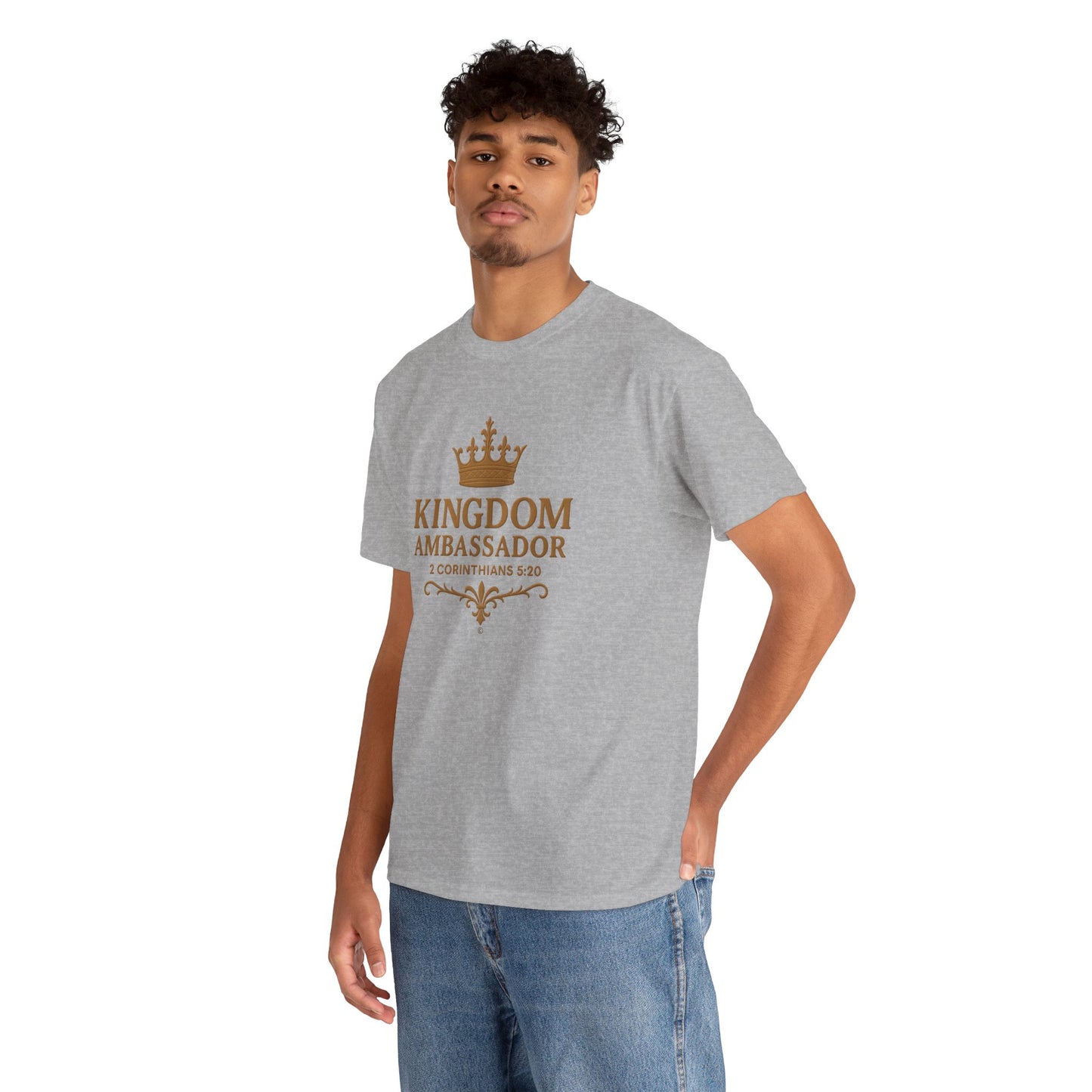 Kingdom Ambassador (Gold Lettering) Apparel Clothing Tee T-shirt Unisex Heavy Cotton Shirt
