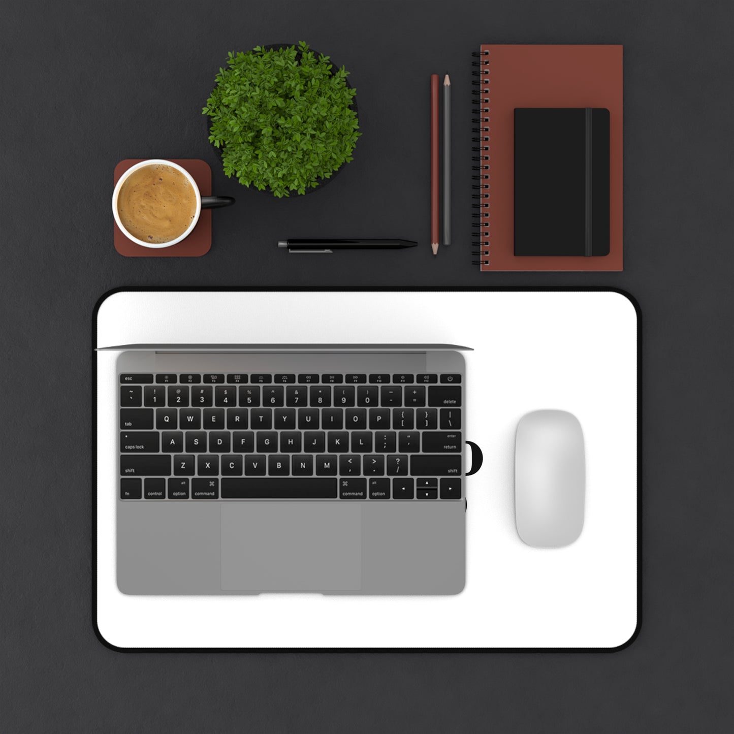 Blessed (Black Lettering) Desk Mat - Inspirational Office Decor, Christian Gift, Desk Accessory, Motivational Workspace