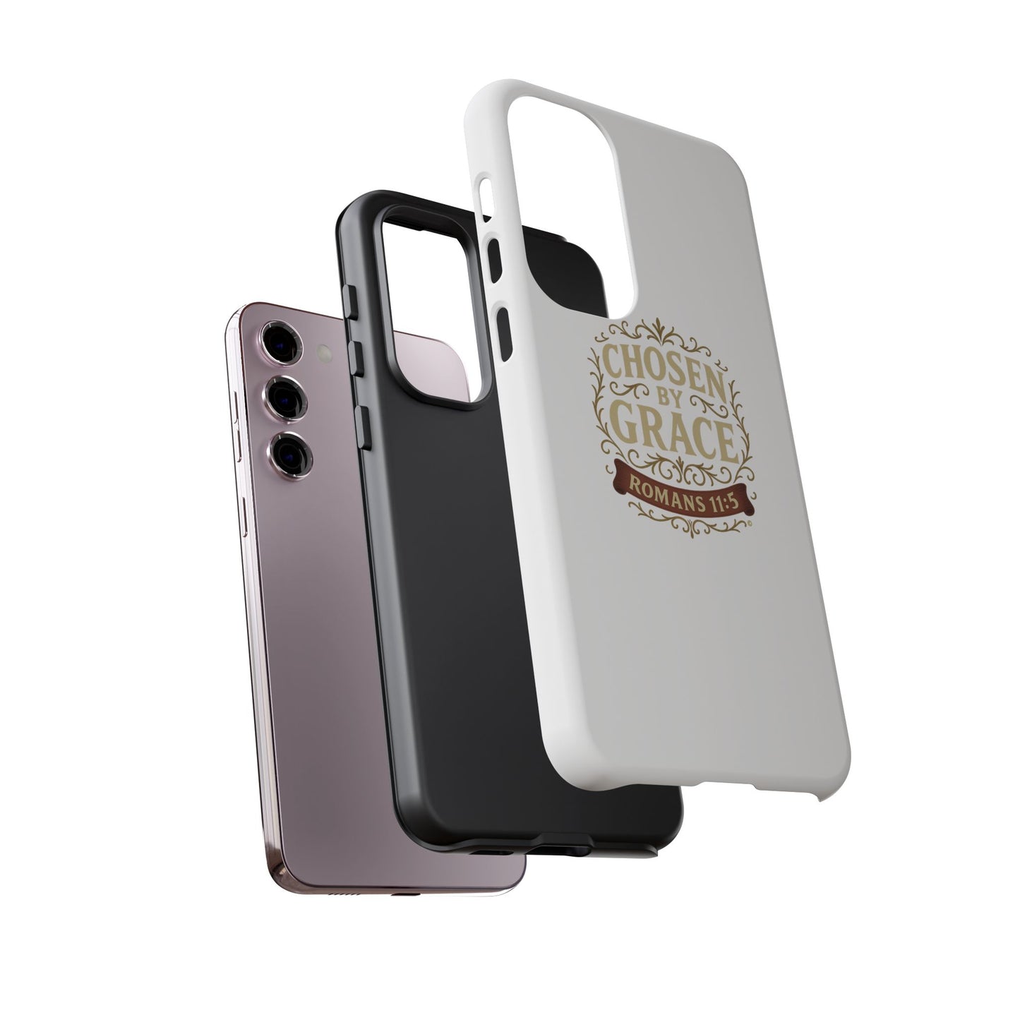 Chosen by Grace (Color), Rugged Phone Case, Inspirational Mobile Cover, Gift for Faith Lovers, Faith-Based Protector