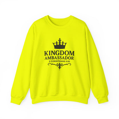 Kingdom Ambassador Sweatshirt (Black Lettering), Unisex Crewneck, Biblical Inspiration, Faith Apparel, Gift for Believers, Church Events