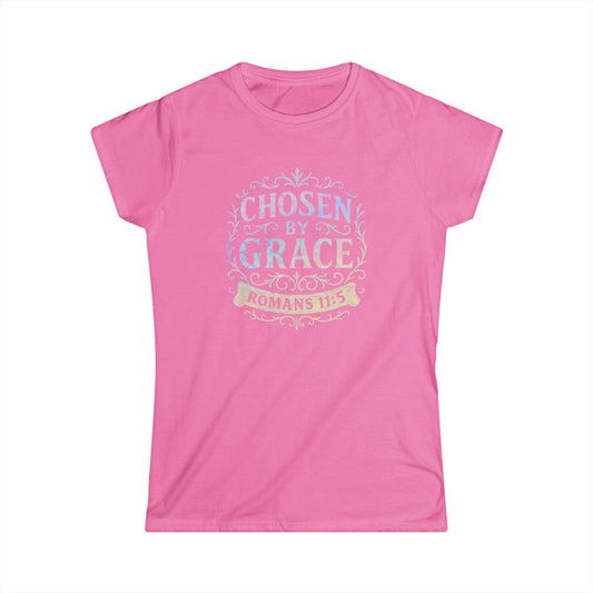 Chosen by Grace (Multi-color Limited Edition) Women's Softstyle Tee - Cross Apparel USA