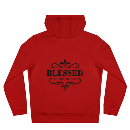 Blessed (Small Design on front plus Large Design on back) Hooded Sweatshirt, Faith-Based Hooded Sweatshirt, Inspirational Apparel, Unique Gift for Believers