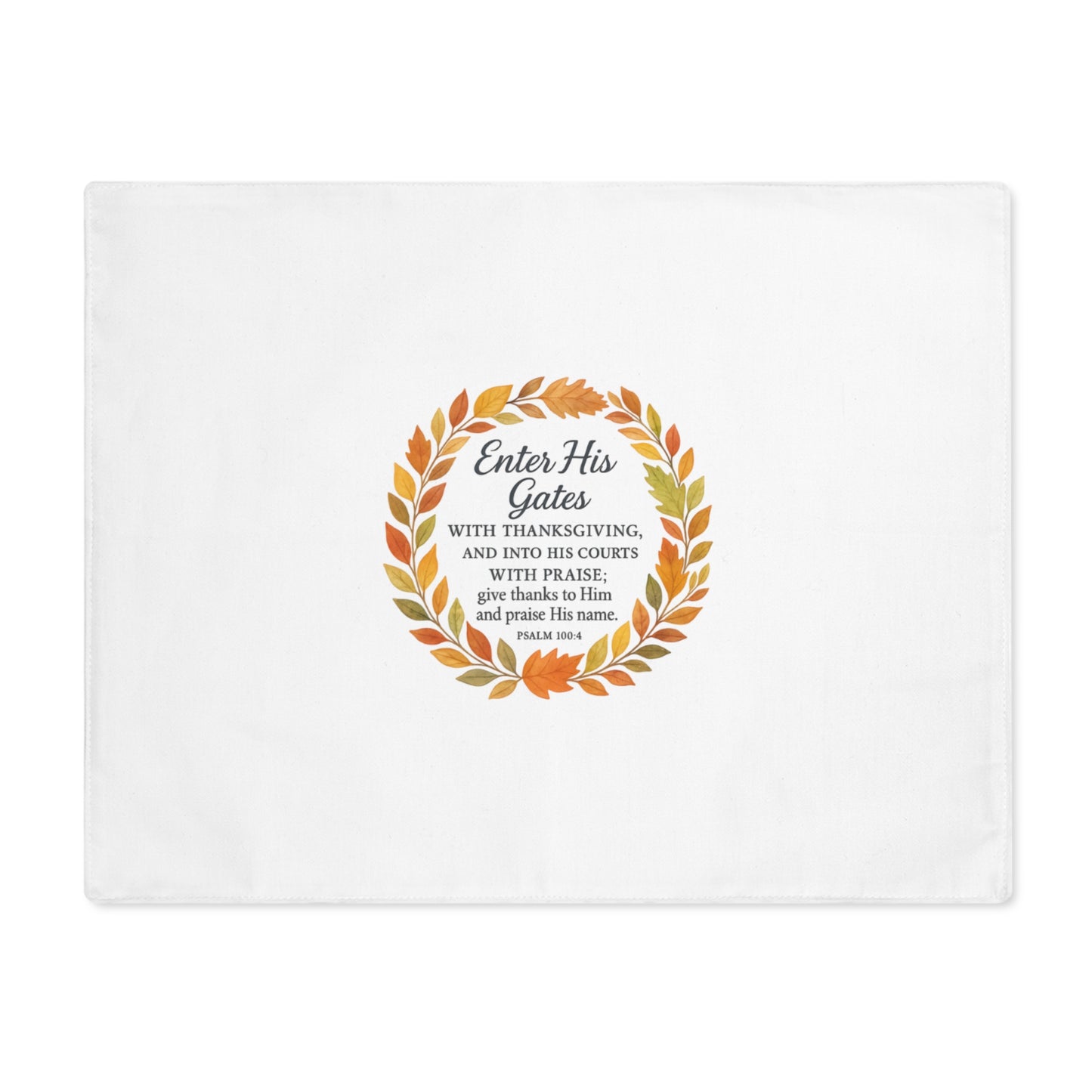 Enter His Gates with Thanksgiving Inspirational Placemat with Verse