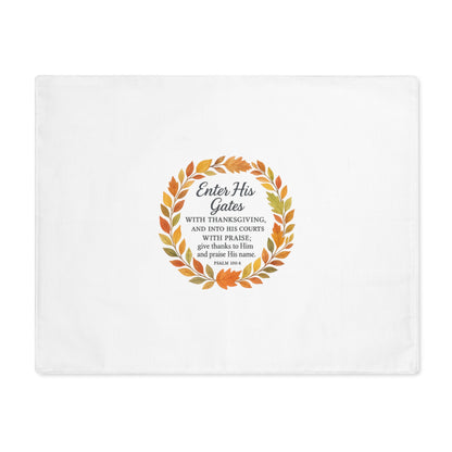 Enter His Gates with Thanksgiving Inspirational Placemat with Verse