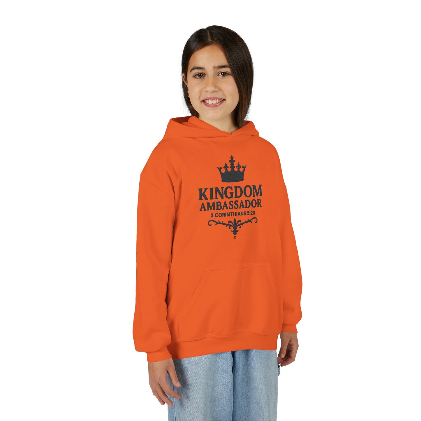 Kingdom Ambassador Youth Hoodie Hooded Sweatshirt Apparel Clothing for Kids, Perfect Gift for Young Believers