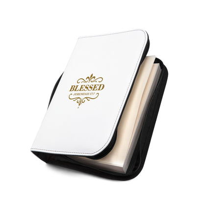 Blessed (Gold Lettering) Inspirational Bible Cover, Gift for Believers, Faith-Based Book Cover - Cross Apparel USA